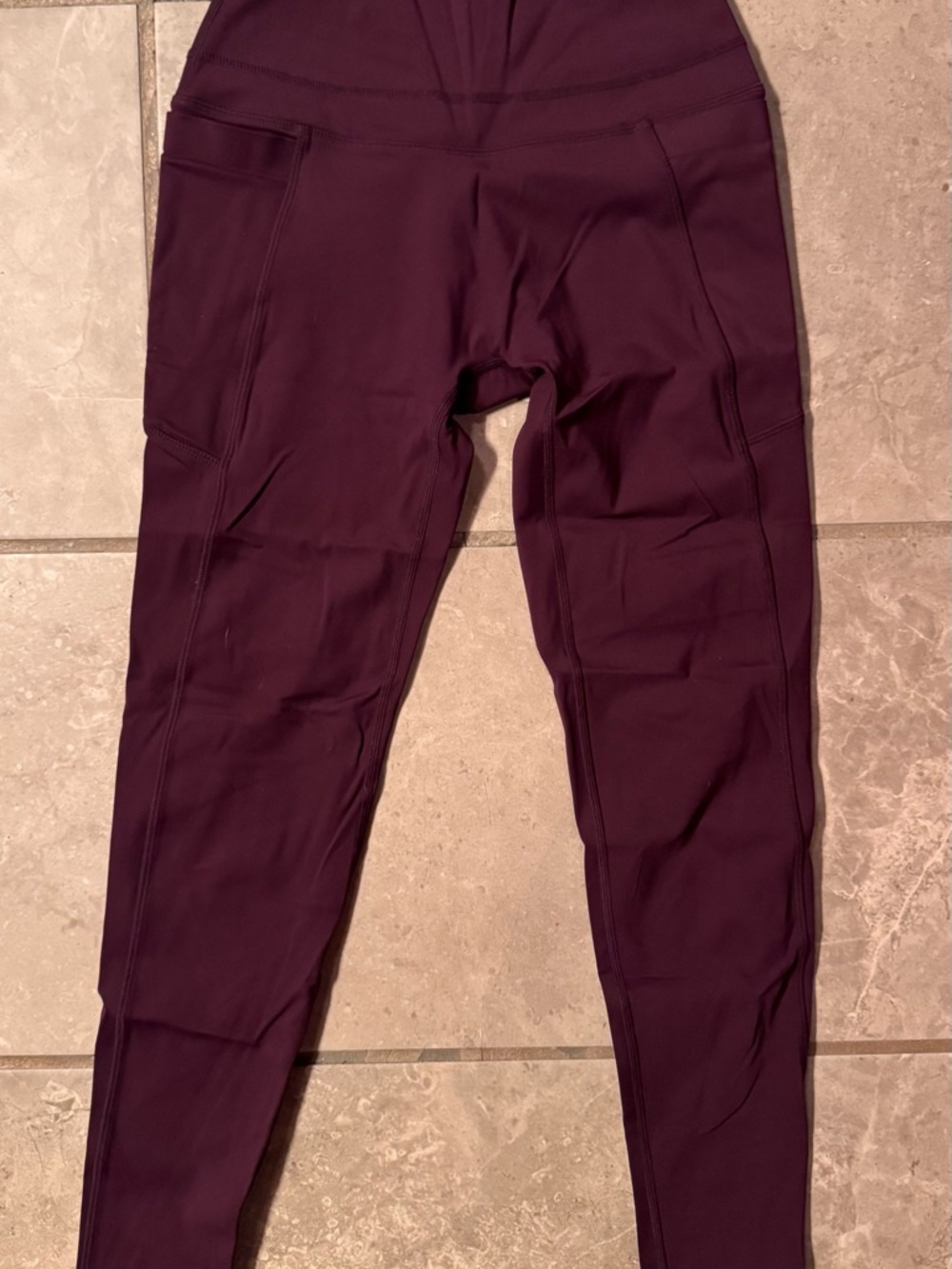 Oner Active Plum High-Waist Leggings with Side Pockets
